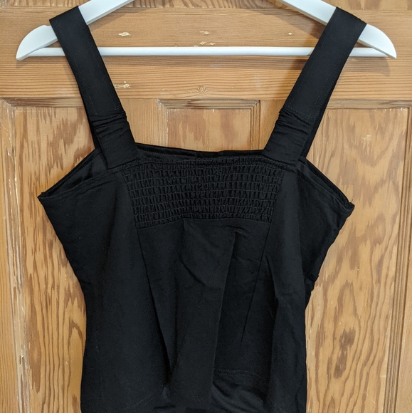 Black top corset type top with buttons - Picture 2 of 5